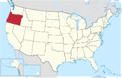 Oregon state map