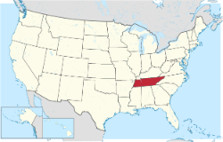 Tennessee state map